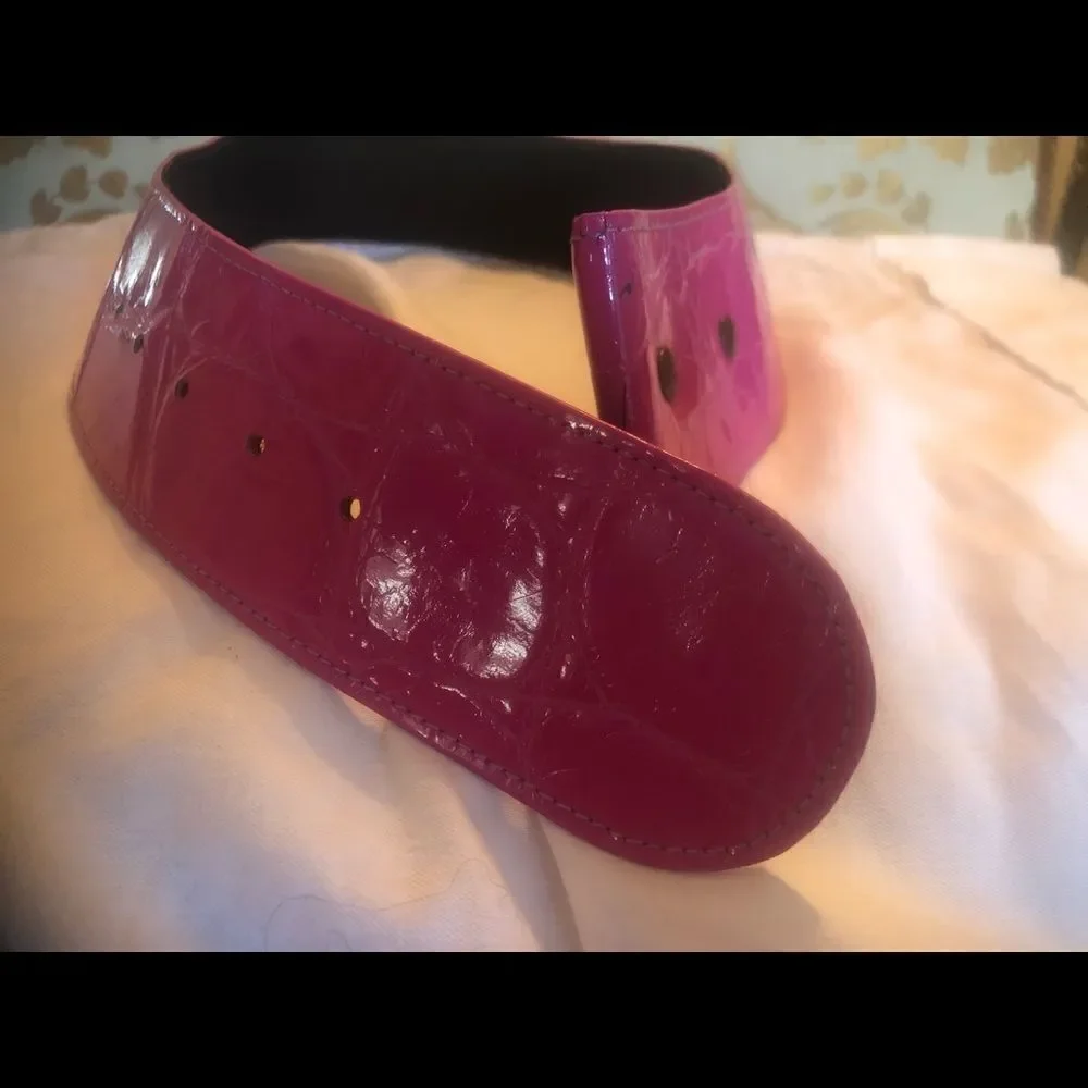 Stocko Vintage 50's XS/S Wide snake Chic Pink Belt - Picture 5 of 7